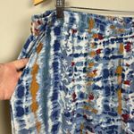 Tolani  Collection Pants Womens Large Blue Print Pull On Wide Leg Pockets Relaxed Photo 6