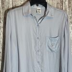 PINK - Victoria's Secret PINK Victoria’s Secret Silky Sleep Shine Long Pajama Set Hydrangea Blue Small Photo 2