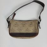 Dooney & Bourke Vintage Womens Baguette Bag One Size Brown Monogrammed Mini Zip Photo 4