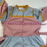 TCEC Pastel Long Sleeves Ruffle Colorful Mini Dress with Yellow Accents Photo 5