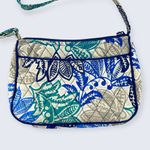 Vera Bradley  Santiago Blue Teal Green Gray Small Little Crossbody Bag $34 Photo 1