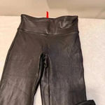 Spanx  Faux Leather Black Leggings Women’s Size S petite Photo 3