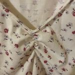 Romwe Cream and Purple Floral Blouse Photo 2