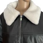 NWT 4TH & RECKLESS sold by BHFO O Benson Womens Faux Fur Trim Heavy Bomber BK S Black Photo 6
