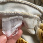 Fair Focus Velour Track Pants Heavyweight Ankle Zip Gold and White Tan Size M Photo 3