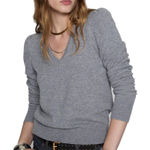 Rebecca Minkoff  Janine Puff Shoulder Merino Wool V-neck Sweater Women’s Small Photo 0