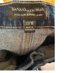 Banana Republic  High Waisted Balloon‎ Leg Mom Jeans Relaxed Fit Dark Blue Denim Photo 5