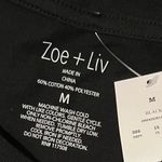 Zoe & Liv NEW  Women's Dog Mom Club Graphic T-Shirt size M Black Photo 4