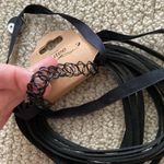 NEW Outee Black Choker Necklace Set of 5 Velvet Layered Yin Yang Accordion NWT Photo 3