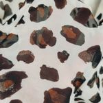 Kate Young Target Dress Womens 10 Leopard Print Fit Flare Baby Doll Chic Flirty White Photo 4