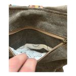 Myra sunflower leather tooled crossbody purse Forest Mist boho Western purse Gold Photo 7