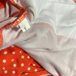 Unbranded woman’s Orange White small Polka Dot ruffle Swimsuit size large Photo 1