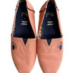 Toms x Meuf Paris Rosie The Riveter Coral Canvas Alpargata Classic Slip Photo 0