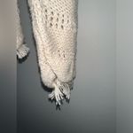 InHabit COTTON FRINGE CREW Off White Natural Open Knit‎ 100% Cotton EUC Size S Photo 6