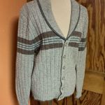 Vintage 70s striped grandpa cardigan Size XL Photo 10