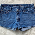 American Eagle Paint Splatter Denim Short Photo 0