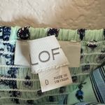 Loft  Floral Cowl Neck Patchwork Cutout Mini Dress size 0 Blue White Photo 6