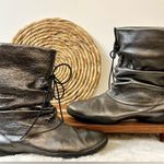 Trippen Metallic Leather Mid Rise Ankle Boots Size 36/6 Photo 2