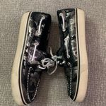 Sperry  Topsider Silver and Black Camo Leopard Design Size 6M Photo 2