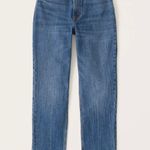 Abercrombie & Fitch Curve Love 90’s Ultra High Rise Straight Jeans Photo 0