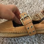 Rag and Bone  36 Anteros Buckle-Detailed Suede Espadrilles in Oak Brown Photo 8