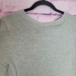 Skies Are Blue  GRAY KNIT SWEATER WITH BABY PINK PLEATED TRIM M Photo 8