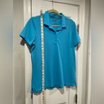 L.L. Bean Size M Slightly Fit Stretch Turquoise Blue Short Sleeve Polo Shirt Size M Photo 7