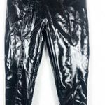 Spanx Faux Patent Leather Legging Small Black Skinny High Rise Stretch Photo 8