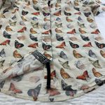 TIZZIE 100% COTTON 3/4 SLEEVE ROME SHIRT NEUTRAL BUTTERFLIES VOILE Black Photo 11