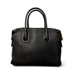 Michael Kors  Mercer Black Pebbled Leather Belted Satchel Handbag Crossbody Lux Photo 1