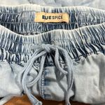 Blue Spice  size medium pull on pants elastic waist tie front soft slouch casual Photo 2