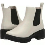 Amazon Essentials Women’s Combat Chelsea Boots, Black/Off White, Size 10 White Photo 1