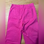 Crown & Ivy NWOT bright pink Women 8  wide-leg, cuffed, cropped chino pants Photo 13
