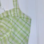 VintageY2k Lime Green Plaid Halter Dress Sz Small Photo 8