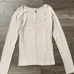 Free People Angie Fitted Square Neckline Long Sleeve Top Size S Dusty Pink Photo 1