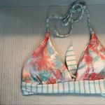 Splendid Bellini Reversible Halter Bra Bikini Top Sz S NWT Tie Dye & Stripes Photo 3