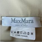 Max Mara ‎ SFILATA RUNWAY Pencil Midi Skirt Khaki Beige Spell Out Logo Sz XS Photo 2