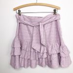 TULA Rosa lavender ruffle hem scallop detail mini skirt Photo 4