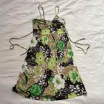 Charlotte Russe Y2K Green brown floral dress with spaghetti straps Size small Photo 0