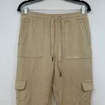 Banana Republic  Cargo Pants NWT $35 Small Petite Tan Taper Drawstring Sweat Photo 4