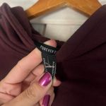 Forever 21  Burgundy Cropped Hoodie Photo 3