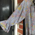 Paani Boho Metallic Abstract Print Tiered Maxi Flowy Dress Photo 4