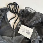 POL  Flowy Tiered Long Sleeve Mini Dress Women’s Small Black Romantic Boho Lace Photo 2