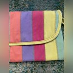 Vintage 80/90s cotton rainbow striped wristlet purse Multiple Photo 1