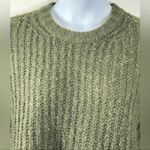 American Eagle  Cropped Chunky Knit Sweater Dark Green Size Small Photo 6