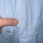 Vintage IZZI Jacket Blue PIN STRIP Women's Size MEDIUM Photo 1