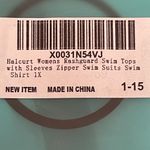 NWT Halcurt women’s UPF 50+ rash guard swim top with half zip size 1X Photo 5