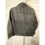Vintage No Brand Women's Black Distressed Moto Jacket Coat 4 Pockets 2XL Size XXL Photo 3