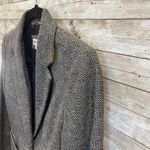 Merona Womens 2 Blazer Black White Gray Wool Blend 1 Button Professional Jacket Photo 11