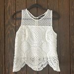 INA  white crochet sleeveless top woman’s size small Photo 0